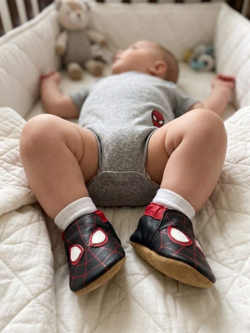 Robeez Marvel Spider-Man Black & Red Soft Soles